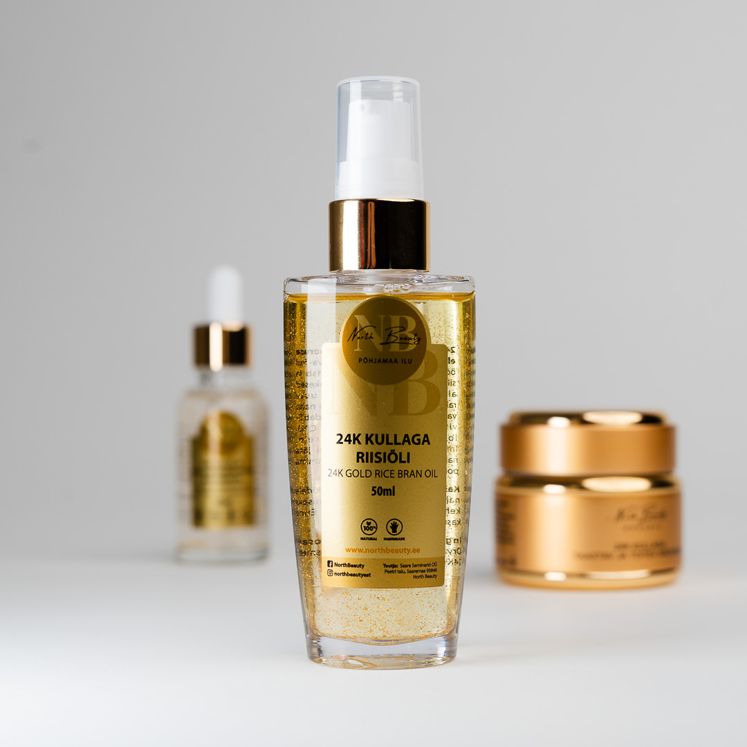 24K Gold Rice Oil, 50ml - Image 3